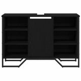 Bathroom Sink Cabinet Black Oak 91 x 35 x 60 cm Engineered wood 869185