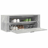 Wall Shoe Cabinet Concrete Grey 100x35x38 cm Engineered Wood 821024