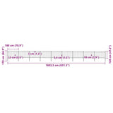 Garden Fence with Spear Top Steel 1603.5x120 cm Black 277628