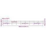 Garden Fence Steel Sturdy Rectangular Modern 277628