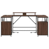 Desk with Drawer Brown Oak 182 x 101 x 87.5 cm Engineered Wood 3376140