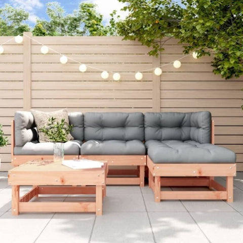 ZNTS 5 Piece Garden Lounge Set Solid Wood Douglas 3186163