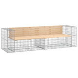 Garden Bench Natural Wood Solid Pine Wood, Galvanised Steel Large 3196239