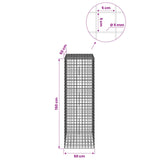 Gabion with 5 mm Wire and 5x5 cm Mesh 50x50x150 cm 3464275