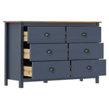 Sideboard Hill Grey 125x40x80 cm Solid Pine Wood 288985