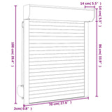 Roller Shutter Aluminium 70x100 cm White 144964