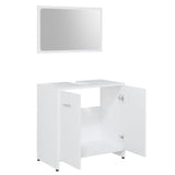 Bathroom Furniture Set White Engineered Wood 802579