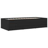 Daybed with Drawers without Mattress Black 90x200 cm 3280875