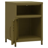 Nightstands 2 pcs Olive Green 35x35x51 cm Steel 3095214