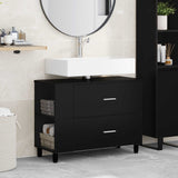 Bathroom Vanity Unit Black 80 x 35 x 60 cm Engineered Wood 889386