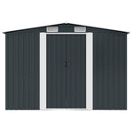 Garden Storage Shed Anthracite Steel 257x205x178 cm 47030