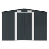 Garden Storage Shed Anthracite Steel 257x205x178 cm 47030