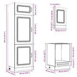 7 Piece Kitchen Cabinet Set Kalmar Smoked Oak Engineered Wood 3314766