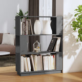 Book Cabinet/Room Divider Grey 80x25x101 cm Solid Wood Pine 814056