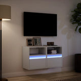 TV Wall Cabinets with LED Lights 2 pcs White 41x31x45 cm 852314
