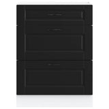 Kitchen Base Cabinet "Porto" Black Engineered Wood 854260
