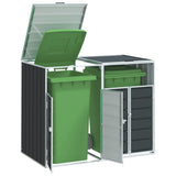 Wheelie Bin Storage for Double Bins Anthracite 144x81x113 cm Steel 4006177