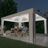 Gazebo with LED String Lights White 3x4 m 3070301