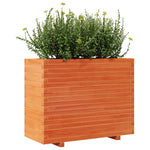 Garden Planter Wax Brown 90x40x72 cm Solid Wood Pine 3282636