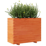 Garden Planter Wax Brown 90x40x72 cm Solid Wood Pine 3282636