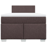 Box Spring Bed with Mattress Dark Brown 120x200 cm Fabric 3285851