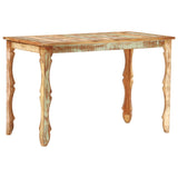 ZNTS Dining Table 120x60x76 cm Solid Reclaimed Wood 286488