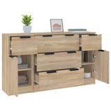 3 Piece Sideboard Set Sonoma Oak Engineered Wood 3115822