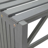 Garden Bench Grey Solid Acacia wood Medium Garden Bench Rustic 311824