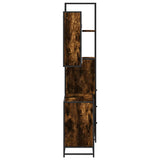 3 Piece Bathroom Furniture Set Smoked Oak Engineered Wood 3301132