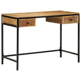 Writing Desk Brown 105 x 50 x 75 cm Solid Mango Wood and Metal 4019633