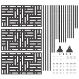 Privacy Screen Black 100 x 50 x 180 cm Steel 868549