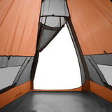 Camping Tent Tipi 7-Person Orange Waterproof 94429
