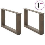 Coffee Table Legs U-Shaped 2 pcs Natural Steel 70x cm Steel 4013147