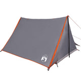 Camping Tent 2-Person Grey and Orange Waterproof 94531
