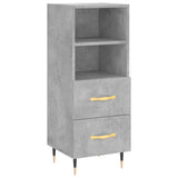 Highboard Concrete Grey 34.5x34x180 cm Engineered Wood 3200245
