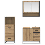 Bathroom Furniture Set 3 pcs Artisan Oak Engineered Wood 3402333