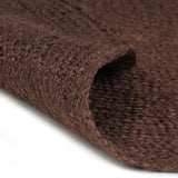 Handmade Rug Jute Round 120 cm Brown 133672