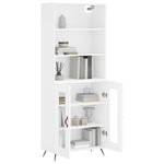 Highboard White 69.5x34x180 cm Engineered Wood 3189285