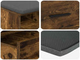 Hall Bench with Cushion with Drawer Smoked Oak 60 x 38 x 46 cm 891452