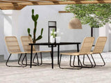 5 Piece Garden Dining Set Oak 3099175