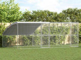 Chicken Cage 2 pcs Silver 400 x 200 x 200 cm Steel and PE 3381107