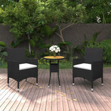 Garden Bistro Set Black, Cream White 3095907