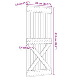 Door NARVIK Natural 85 x 210 cm Solid Pine Wood 42047096