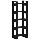 Book Cabinet/Room Divider Black 60x35x160 cm Solid Wood 813893