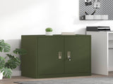 Storage Cabinet Olive Green 80 x 40 x 70 cm Steel 891680