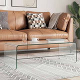 Coffee Table Clear 98x45x31 cm Tempered Glass 284745