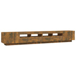 3 Piece TV Cabinet Set with LED Lights Smoked Oak Engineered Wood 3120173
