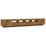 3 Piece TV Cabinet Set with LED Lights Smoked Oak Engineered Wood 3120173