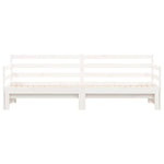 ZNTS Daybed with Trundle White 90x190 cm Solid Wood Pine 836154