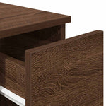 ZNTS Bedside Cabinets with Drawer 2 pcs Brown Oak 20x36x60 cm 858708